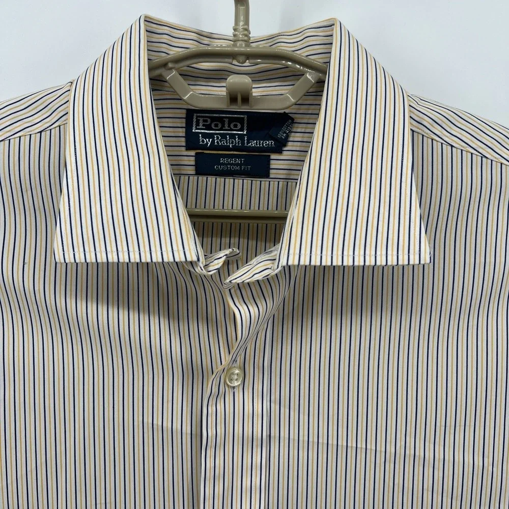 Polo Ralph Lauren Regent Custom Fit Striped Button-Down Shirt Size 18-36/37
